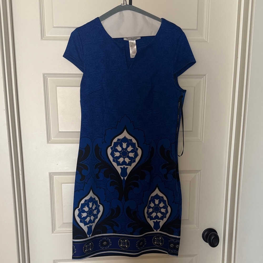 Laundry by Design Blue and Black Mini Dress